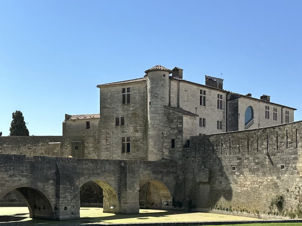 Hôtel du Gouverneur et remparts d’Aigues-Mortes lors d’un safari Camargue Sauvage